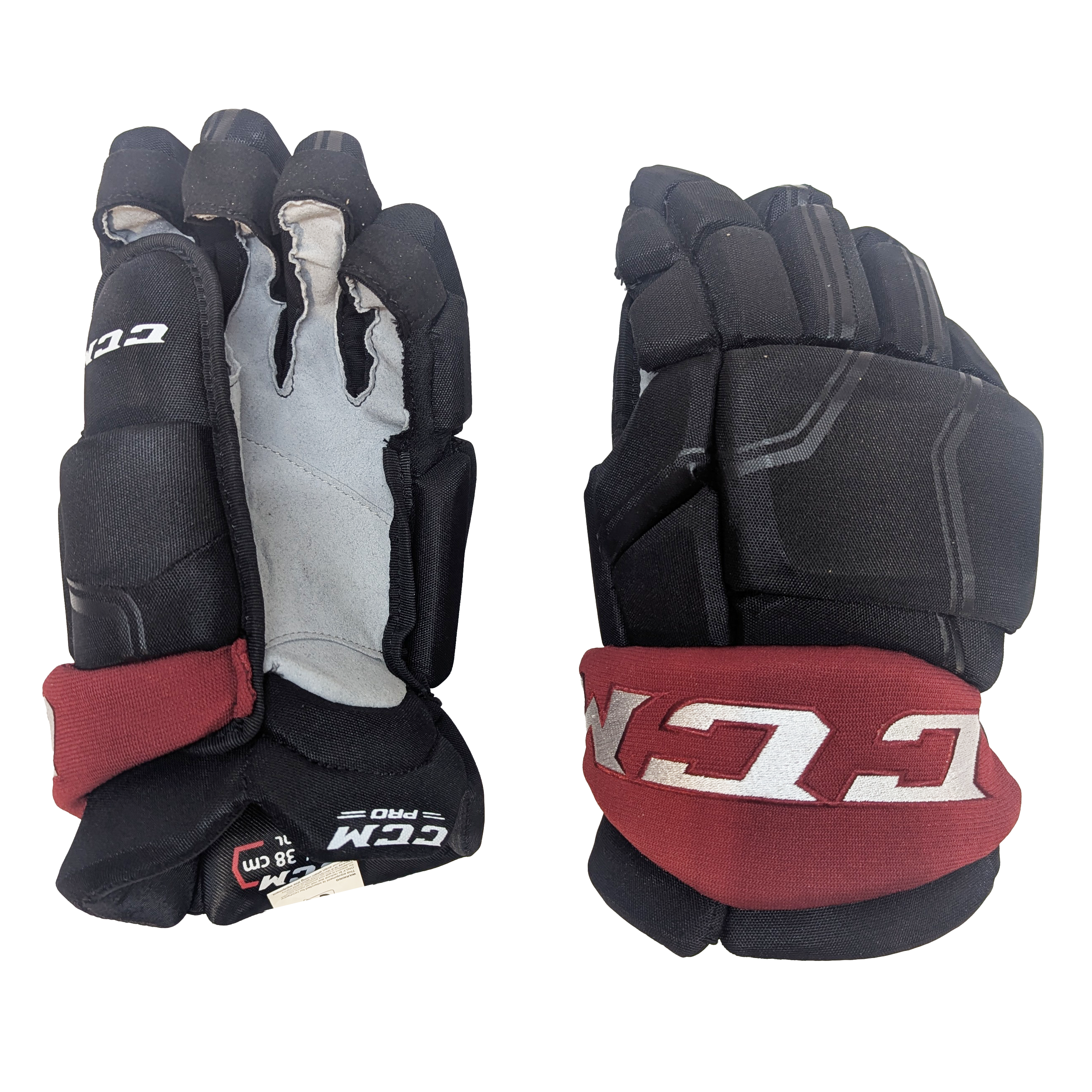 CCM HGQL - NHL Pro Stock Glove - Arizona Coyotes (Black/Burgundy)